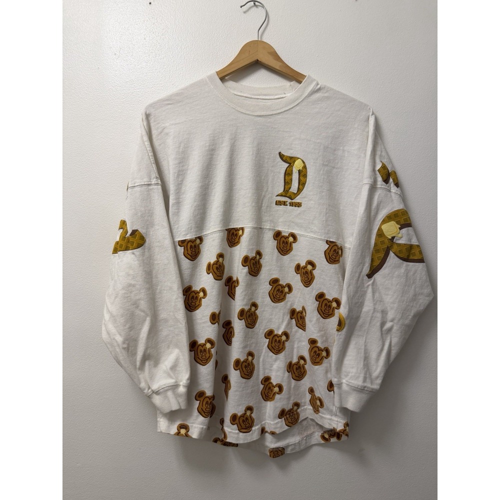 Disneyland 2021 Mickey Mouse Waffles White AOP Spirit Jersey Adult Sz XS